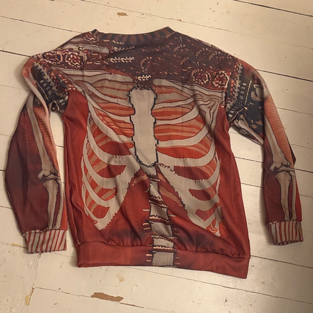 Skeleton Print Sweatshirt - Picture 2 of 2